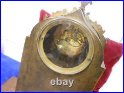 Pendule à la cathédale, L. Philippe, fonctionne 6 jours, H 37-42, socle bois, mt à fil