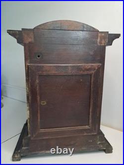 Pendule ancienne Junghans B10 (1910) acajou & laiton 44 cm à restaurer Pendule ancienne Junghans B10 (1910) acajou & laiton 44 cm à restaurer