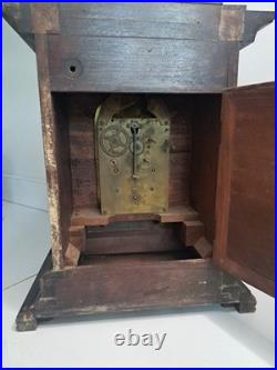 Pendule ancienne Junghans B10 (1910) acajou & laiton 44 cm à restaurer Pendule ancienne Junghans B10 (1910) acajou & laiton 44 cm à restaurer