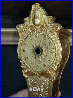 Pendule art nouveau 1900 bronze doré éc. Majorelle superbe décoration clock