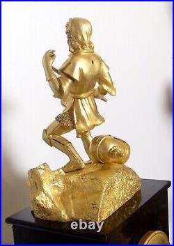 Pendule au TEMPLIER Bronze et Marbre PINCHON Fils Ainé 1880, réf au TARDY