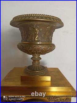 Pendule borne bronze dore style empire a restaurer ressorts ok