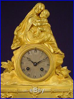 Pendule bronze doré Charles X french clock uhr XIXéme