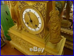 Pendule bronze doré à fil angelot french gilt bronze mantel clock