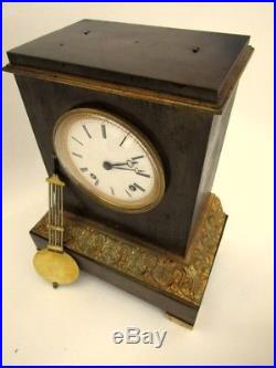Pendule bronze doré empire Napoléon III, deux cloches Cartel, clock Pendel