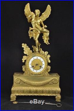 Pendule bronze doré empire ormulu clock reloj vénus splendid