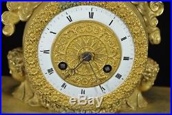 Pendule bronze doré empire ormulu clock reloj vénus splendid