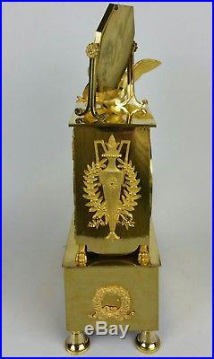 Pendule bronze doré époque empire Eros et la toilette de Psyché