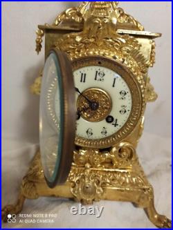 Pendule bronze dore fonctionne sonne