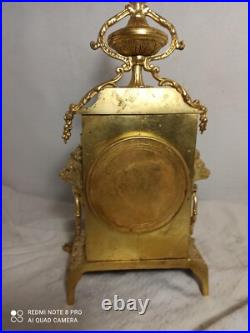 Pendule bronze dore fonctionne sonne
