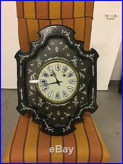 Pendule carillon horloge oeil de boeuf Napoléon III