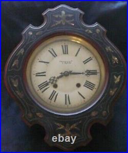 Pendule carillon horloge oil de bouf Napoléon III TRIB REF 3767