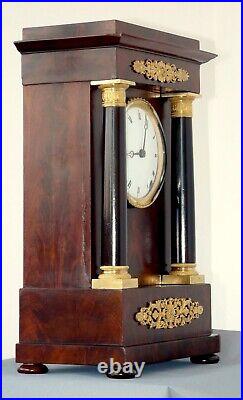 Pendule cartel 18 ème Charles Le Roy acajou flammé bronze antique french clock