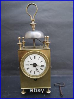 Pendule clock Capucine bronze doré 1820 Bon état de fonctionnement + clé Pendule clock Capucine bronze doré 1820 Bon état de fonctionnement + clé