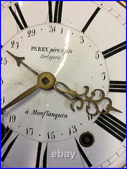 Pendule comtoise Horloge du XIXème Monflanquin grand balancier laiton