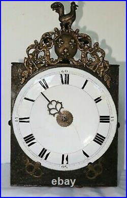 Pendule comtoise XVII ieme 1 aiguille pour restauration antique clock