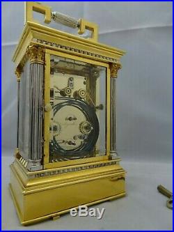Pendule d'officier L. GALLOPIN avec boite à musique, carriage clock musical box