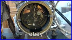 Pendule de cheminée, 1900, marbre et bronze, en bon état et qui fonctionne