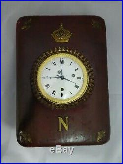 Pendule de voyage d'officier reveil sonnerie repetition heures (1815-1830)