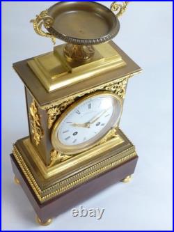 Pendule début XIXe Gaston Jolly clock uhr reloj orologio horloge bronze empire