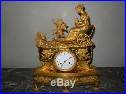 Pendule empire -horlogerie ancienne- faisant à Paris- 1er Empire