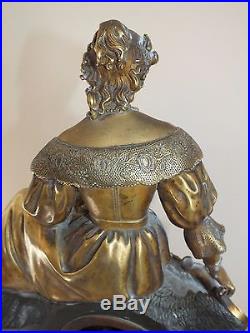 + Pendule en Bronze époque restauration mouvement à fil signé Pons (1823) +