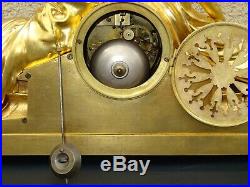 Pendule en bronze doré dépoque Charles X, clock XIXème