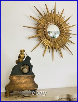 Pendule en bronze doré époque XIXe par Baullier & fils à PARIS (balancier à fil) Pendule en bronze doré époque XIXe par Baullier & fils à PARIS (balancier à fil)