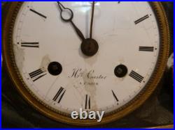Pendule en bronze double patine époque XIXe #5203#