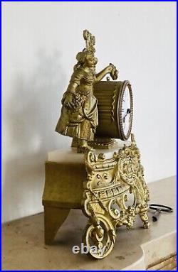 Pendule époque Napoleon III, Sujet La Vigneronne, Mouvement MONS du BOURS 1878