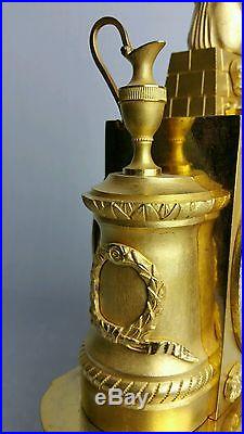 Pendule époque/ empire restauration la fileuse en bronze doré vees 1810/1820