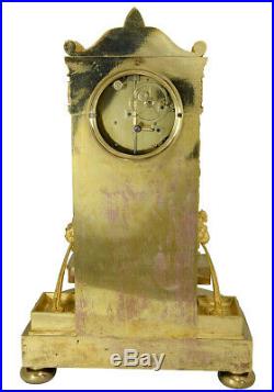 Pendule fontaine. Kaminuhr Empire clock bronze horloge antique cartel uhren