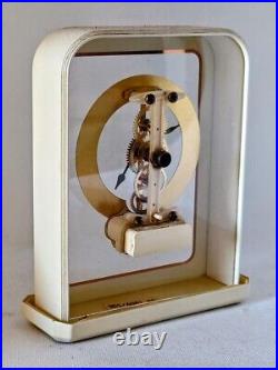 Pendule horloge JUNGHANS Haller Translucide Ere spatiale Germany 1970 h. 15cm