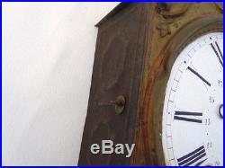 Pendule horloge comtoise 3 aiguilles qualité supérieure Gousset d'époque 19ème