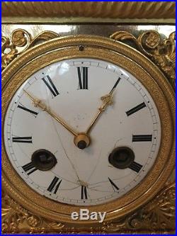 Pendule horloge directoire bronze doré XVIII ème siècle