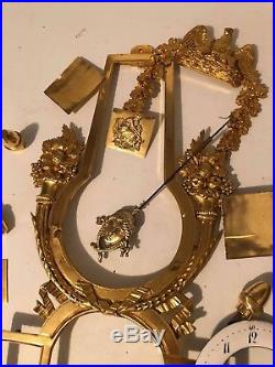 Pendule horloge squelette époque Directoire en bronze XVIII révisée clock uhr