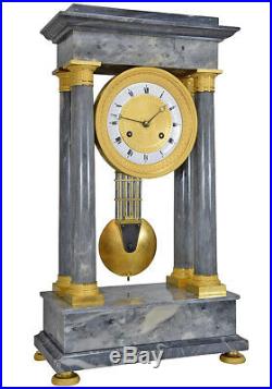 Pendule marbre. Kaminuhr Empire clock bronze horloge antique cartel uhren