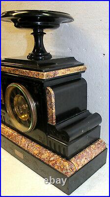 Pendule marbre Napoléon III avec coupe