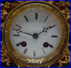 Pendule marbre et bronze époque XIXe #5297#