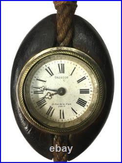 Pendule murale, poulie marine, Groszos rue de la paix Paris, à réviser