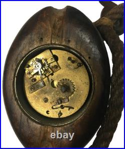 Pendule murale, poulie marine, Groszos rue de la paix Paris, à réviser