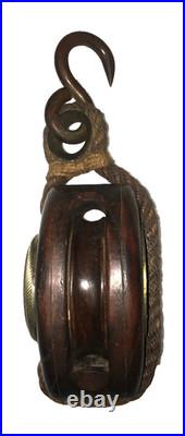 Pendule murale, poulie marine, Groszos rue de la paix Paris, à réviser