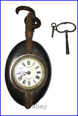 Pendule murale, poulie marine, Groszos rue de la paix Paris, à réviser