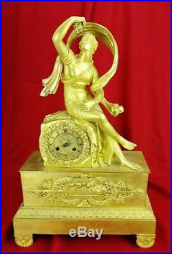 Pendule mythologie Bronze doré VIEL ROBIN XIXe N°213 ancien 47,5cm restauration