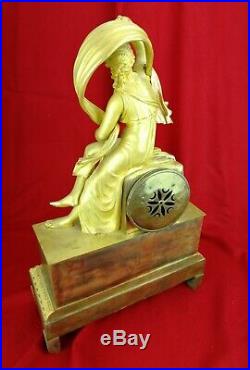 Pendule mythologie Bronze doré VIEL ROBIN XIXe N°213 ancien 47,5cm restauration