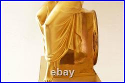 Pendule mythologique en bronze doré PSYCHE ouvrant la boite Viel Robin XIXé n545