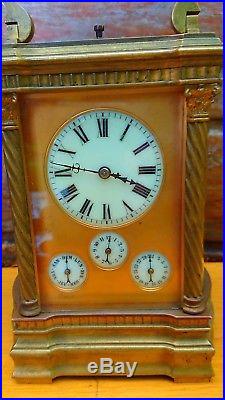 Pendule officier voyage complication Grande sonnerie carriage clock pendulette