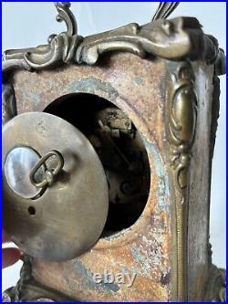 Pendule pendulette Art nouveau bronze 17cm