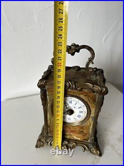 Pendule pendulette Art nouveau bronze 17cm