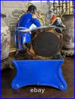 Pendule porcelaine style Jacob Petit Représentant Napoléon